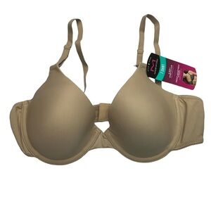 NWT Maidenform T-Shirt 4-Way Stretch Front Adjustable Straps Bra Body Beige 34C